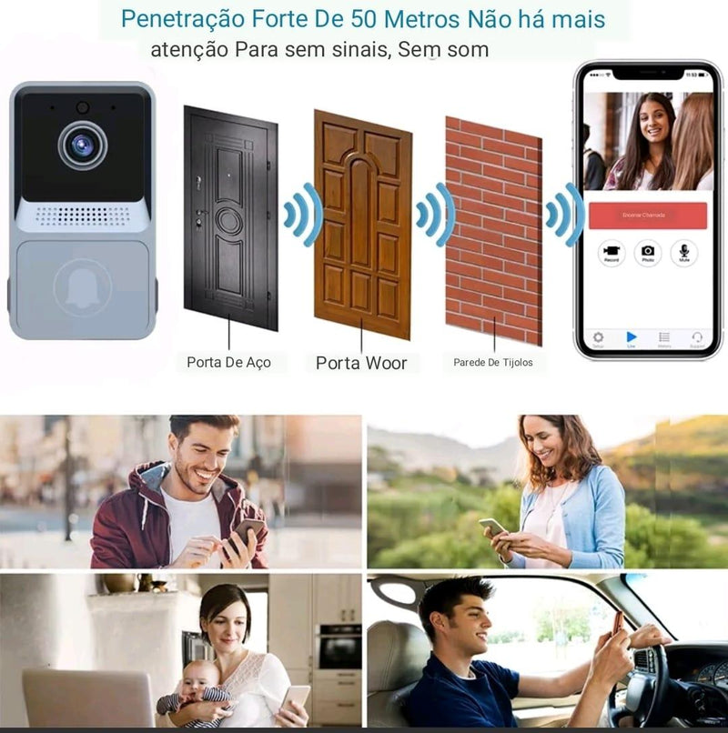 Campainha Wifi com Vídeo - OutletNomad