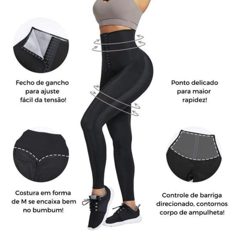 LIQUIDAÇÃO RELÂMPAGO (ÚLTIMO DIA) - Efeito Sauna - FIT MULHER Modela Cintura, Queima Calorias, Pochete e Ideal para Pós Parto - GARANTIA - OutletNomad